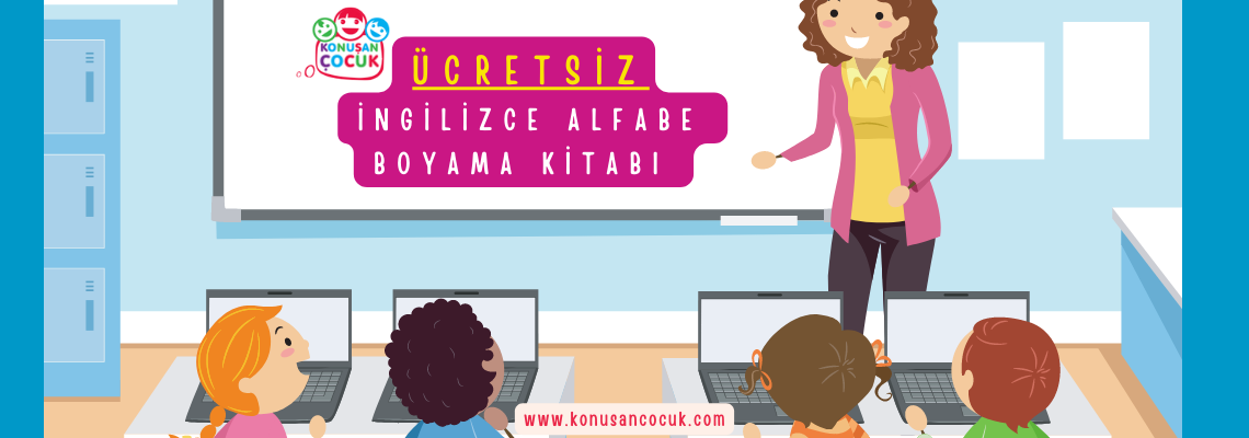 Ücretsiz - İngilizce Alfabe Boyama Kitabı